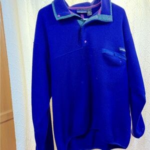 Patagonia Vintage 1988 80s Vintage USA made Snap T Fleece Pullover Mens Retro L